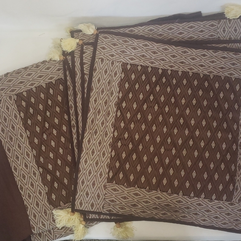 NEW HANDMADE in India Embroidered Set of 7 Decorative Accent Pillow Cases